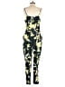 Halogen 100% Polyester Graphic Yellow Jumpsuit Size M - photo 2