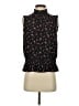 J.Crew 100% Polyester Black Blue Sleeveless Blouse Size 2 - photo 1