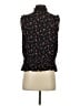 J.Crew 100% Polyester Black Blue Sleeveless Blouse Size 2 - photo 2