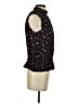 J.Crew 100% Polyester Black Blue Sleeveless Blouse Size 2 - photo 4