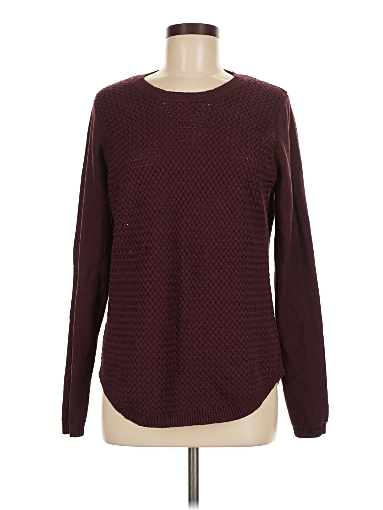Pre-owned Lety & Me Pullover Sweater In Burgundy