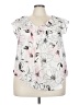 Torrid 100% Polyester White Sleeveless Blouse Size 3X Plus (3) - photo 1