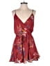 Maurices 100% Polyester Floral Red Romper Size S - photo 1