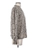Shein Animal Print Gray Long Sleeve Blouse Size 4 - photo 4