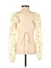 Princess Polly 100% Polyester Yellow Long Sleeve Blouse Size 4 - photo 2