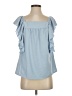 Unbranded 100% Polyester Blue Short Sleeve Top Size S - photo 1