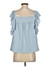Unbranded 100% Polyester Blue Short Sleeve Top Size S - photo 2