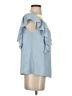 Unbranded 100% Polyester Blue Short Sleeve Top Size S - photo 4