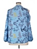 maette 100% Polyester Floral Blue Sleeveless Blouse Size XL - photo 2