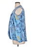 maette 100% Polyester Floral Blue Sleeveless Blouse Size XL - photo 5