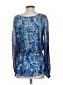 BCBGMAXAZRIA 100% Silk Blue Long Sleeve Blouse Size XXS - photo 2