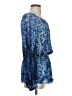 BCBGMAXAZRIA 100% Silk Blue Long Sleeve Blouse Size XXS - photo 4