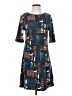 Aryeh Graphic Teal Casual Dress Size S - photo 1