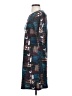 Aryeh Graphic Teal Casual Dress Size S - photo 5