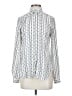 Ann Taylor LOFT 100% Polyester Print Silver Long Sleeve Blouse Size XS - photo 1