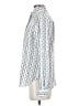 Ann Taylor LOFT 100% Polyester Print Silver Long Sleeve Blouse Size XS - photo 5
