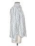 Ann Taylor LOFT 100% Polyester Print Silver Long Sleeve Blouse Size XS - photo 4