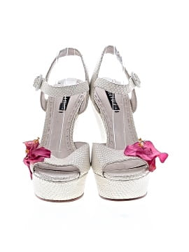 Sandales Compensées Alice + Olivia - Taille 38.5 (US 8.5), Blanc, Neuf Avec Boîte