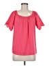 Above and Beyond Pink Short Sleeve Blouse Size M - photo 1