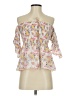Kos Resort 100% Polyester Pink White 3/4 Sleeve Blouse Size S - photo 1