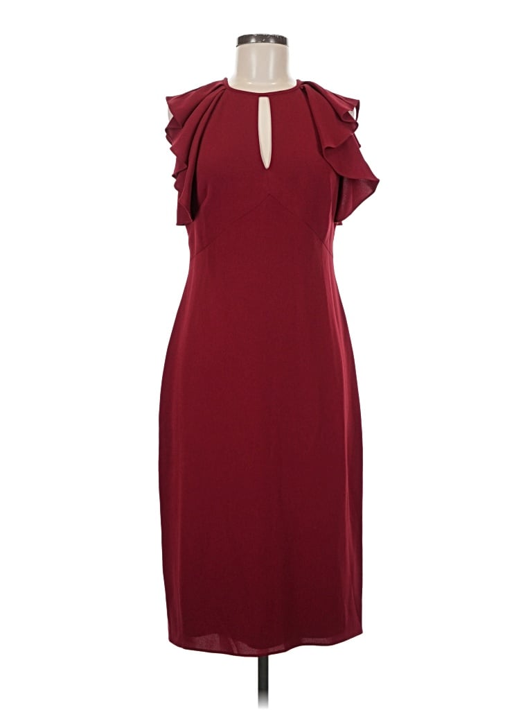 Pre-owned Shoshanna Cocktail Dress In Burgundy