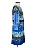 Ali Ro Graphic Blue Casual Dress Size 4 - photo 4