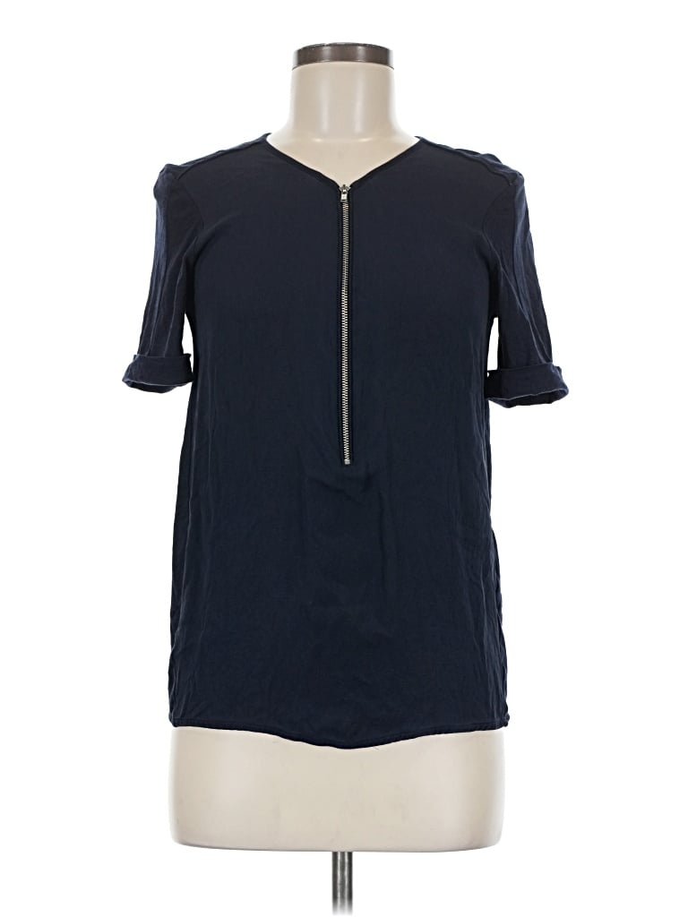 Pre-owned The Kooples Short Sleeve Blouse In Blue