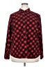 Riders by Lee 100% Polyester Checkered-gingham Red Long Sleeve Blouse Size XXL - photo 1