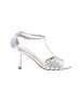 Talbots 100% Leather Metallic Silver Gray Sandals Size 7 - photo 1