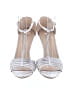 Talbots 100% Leather Metallic Silver Gray Sandals Size 7 - photo 2