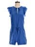 Madewell 100% Polyester Solid Blue Romper Size XS - photo 1