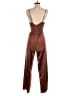 Sincerely Jules 100% Polyester Solid Brown Jumpsuit Size XS - photo 2