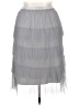 Navy 100% Polyester Gray Formal Skirt Size 8 - photo 2