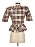 Saylor Brown Short Sleeve Blouse Size S - photo 2
