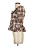 Saylor Brown Short Sleeve Blouse Size S - photo 5