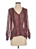 Pins and Needles 100% Polyester Burgundy Long Sleeve Blouse Size XS - photo 1