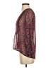 Pins and Needles 100% Polyester Burgundy Long Sleeve Blouse Size XS - photo 5