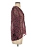 Pins and Needles 100% Polyester Burgundy Long Sleeve Blouse Size XS - photo 4