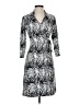 Laundry by Design Print Gray Casual Dress Size 4 - photo 1