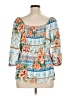 Unbranded Blue 3/4 Sleeve Blouse Size 0X (estimated) - photo 2