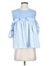Shein 100% Polyester Blue Sleeveless Blouse Size 4 - photo 1
