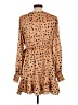 Peach Love 100% Polyester Polka Dots Tan Casual Dress Size L - photo 2