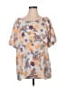 Spin 100% Polyester Orange Short Sleeve Blouse Size 3X - photo 1