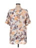 Spin 100% Polyester Orange Short Sleeve Blouse Size 3X - photo 2