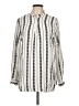 Unbranded Stripes Ivory Long Sleeve Blouse Size L - photo 1