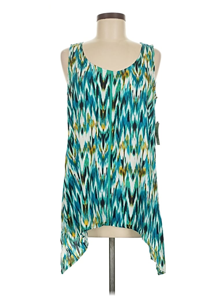 St. John's Bay Sleeveless Blouse In Blue