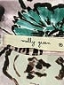 Molly Green 100% Polyester Print Teal 3/4 Sleeve Blouse Size M - photo 7