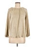 Ann Taylor 100% Polyester Metallic Gold Long Sleeve Blouse Size XS - photo 1
