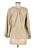 Ann Taylor 100% Polyester Metallic Gold Long Sleeve Blouse Size XS - photo 2