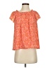 CeCe Floral Multi Color Orange Short Sleeve Blouse Size XS - photo 1